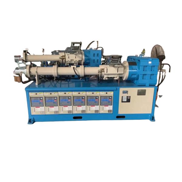 PLC Automatic Temperature Control Cold Feed Silicone Extruder / Rubber Extruder
