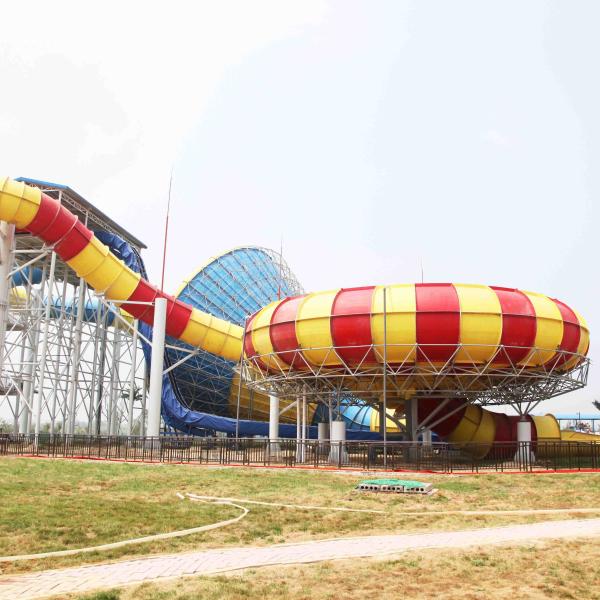 Quality High Speed Fiberglass Water Slides for Adventure Amusement Waterpark for sale