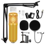 Buy cheap Studio Microphone Condenser Microphone With Pop Filter&Phantom Power Vocal Record KTV Karaoke BM 800 Microfono Youtuber from wholesalers