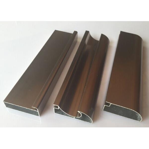 Quality Anti Rust Aluminum Cabinet Door Extrusion / Frame Extrusions Coffee Color for sale