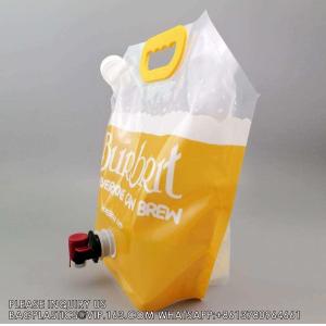 8L Stand Up Pouch With Tap Dispenser Big Foldable Pouches Standing Pouch