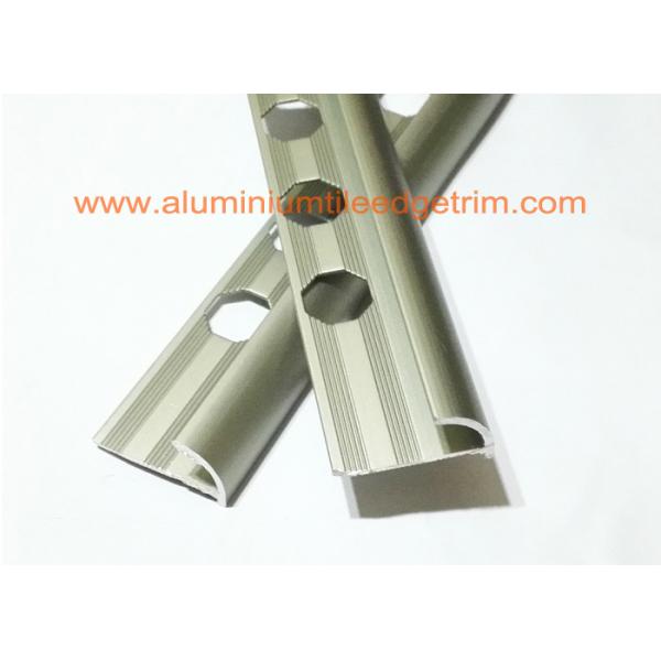 Buy cheap Matt Champagne Aluminium alloy Rounded Edge Tile Trim With 10 mm Inside Height from wholesalers