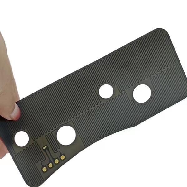 Yellow/Black Polyimide Flex Heaters Thin Heating Element With Overheat