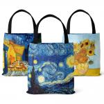 Buy cheap Customized Oil Painting Canvas Tote Bag Retro Art Fashion Travel Bag Women Leisure Eco Shopping High Quality Foldable Handbag from wholesalers