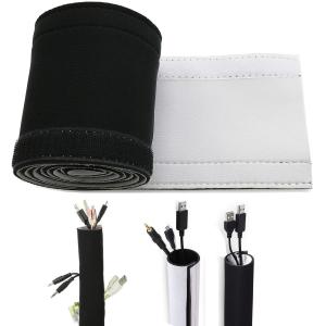 Buy cheap Black White Velcro Wire Wrap Easy Install Neoprene Cable Management Sleeve from wholesalers