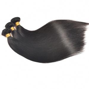 1B Color Raw Brazilian Human Hair Bundles Extensions With Thick Bottom
