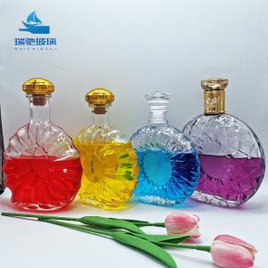 Buy cheap Clear Spirit Liquor Bottles in 500ml Capacity with Transparent Design and Aluminum Collar from wholesalers