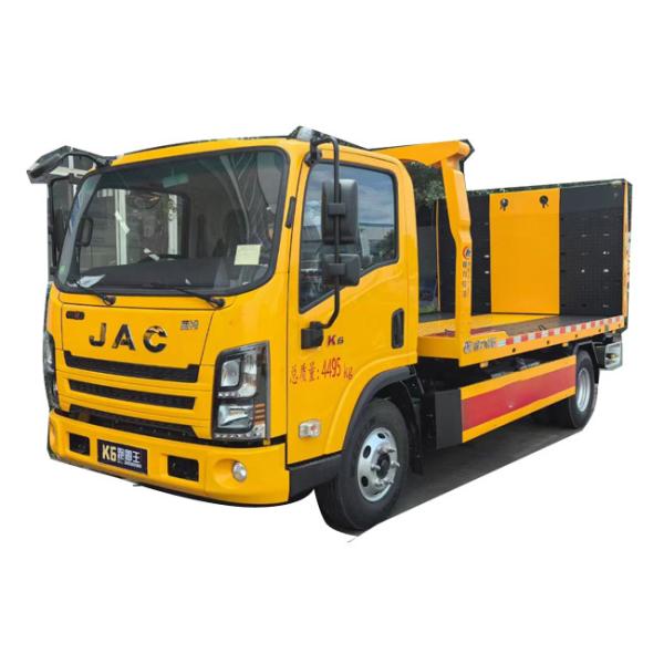 Customized 4X2 JAC 8 Tons Tow Trucks Wrecker Truck With Tail Folding Flat Bed