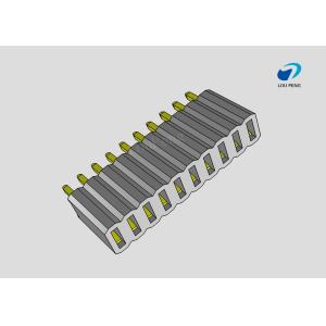 Buy cheap Female header, PCB Mount Receptacle, Vertical, Board-to-Board, 10Pin, 1.0mm Pitch, single row, Gold Flash, DIP, Black from wholesalers