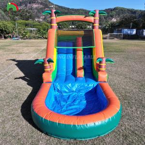 21x9x12FT Commercial Grade PVC Bounce House Inflatable Water Slides Tropical