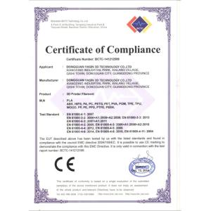YASIN 3D Technology Co,.Ltd Certifications