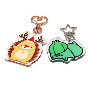 Manufacturer Custom Pattern Printed Acrylic Keychain Cute Caricatur Cartoon
