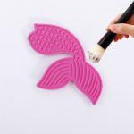 Buy cheap Color Cleaner Make Up Brushes Silicon Mat Fishtail Makeup Brush Cleaning Pad from wholesalers