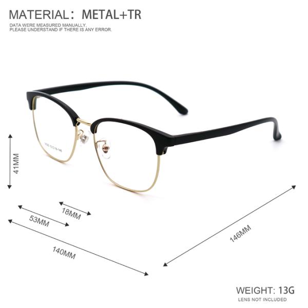 Designer Sophisticated Business Eyebrows Frame Metal Frame 3530