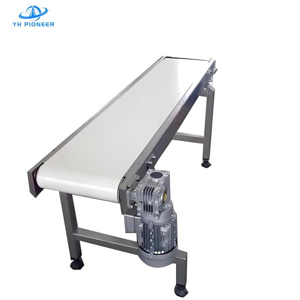 Buy cheap Sanitary White Belt Conveyor System with Food Grade PU Belt and 304 Stainless Steel Frame for Hygienic Transport from wholesalers