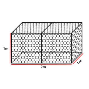 Iso 1*2*1m Zinc Content 50-150g/M2 Welded Gabion Baskets