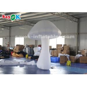 Buy cheap 3 Meter White Inflatable Mushroom With Air Blower For Theme Park Decoration from wholesalers