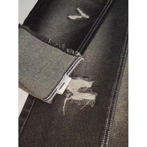 Buy cheap 12.2OZ TWILL Style Denim Fabric BLACK/WHITE with 7*7 construction For man Jeans from wholesalers