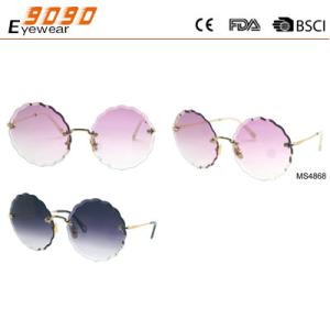 Buy cheap New style sunglasses like a flower shape of the rims,made of metal,suitable for men and women from wholesalers