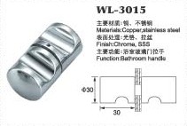 2PCs back to back Cylinder Shower Door Handle Pull Knobs Chrome Stainless Steel