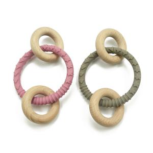 Buy cheap Heart Braceletr Chewable Silicone Wood Teether Teether For Kids from wholesalers
