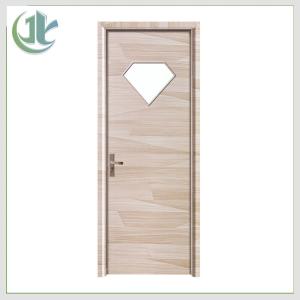 Customized WPC Glass Door PVC Laminted Surface Finishing For Bathroom
