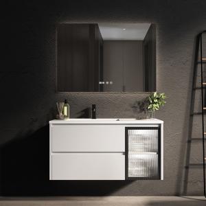 Buy cheap Single Sink LED Mirror Cabinet Moisture Resistant Bathroom Vanity from wholesalers