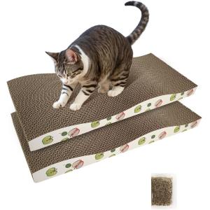 Buy cheap Premium Corrugated Cat Scratching Board with Catnip Indoor Cat Furniture Durable Scratch Pad for Kittens Cats Play from wholesalers