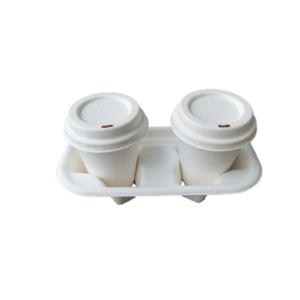 Buy cheap 2 Compartment  Compostable 13.5g Paper Cup Holders from wholesalers