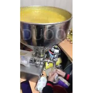 Double Heads Pneumatic Paste Filler for Beverage Cosmetic Cream Sauce Honey 65