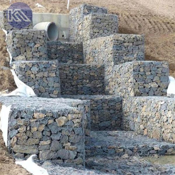 Buy cheap Customized 2 X 1 X 1 m Gabion Box Wire Mesh Netting for Flood Control Project with ISO EU CE Certificates from wholesalers
