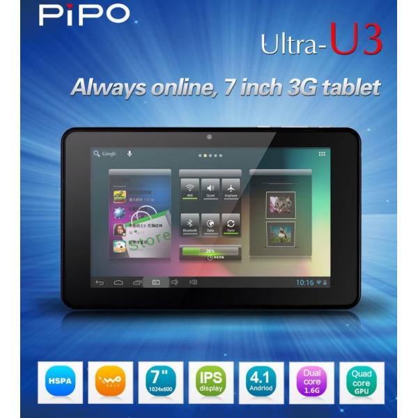 Buy cheap 7" pipo ultra U3 2G/3G Phone calling IPS tablet pc dual core 1.6gh 1GB ram 16GB rom from wholesalers