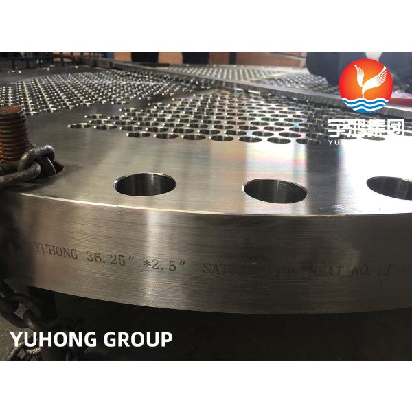 Buy cheap ASME SA182 F316L, 1.4404 Stainless Steel Forged Tubesheet For Heat Exchangers from wholesalers