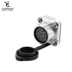 Patent Product IP67 DC AC 5A 400V Power Bulkhead 9 Pin Male Female Connector