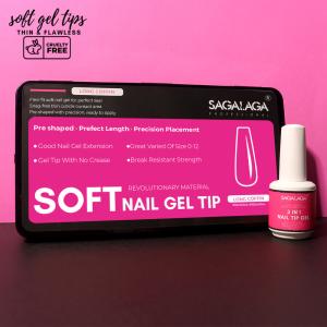Buy cheap Salon-Approved Pink and Black Nail Tip Boxes with XXL Stiletto Press on Tips MSDS Certified from wholesalers