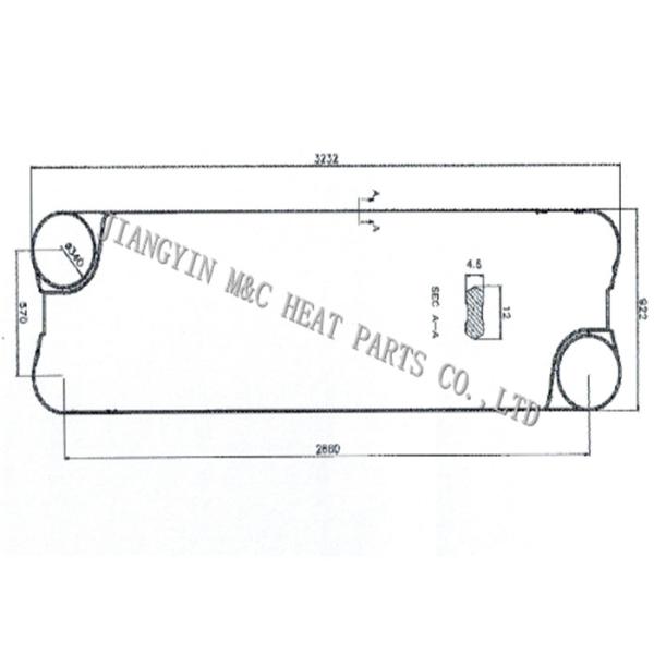 Quality High Temp Resistant Heat Exchanger Gaskets GX205 Stainless Steel 316L for sale