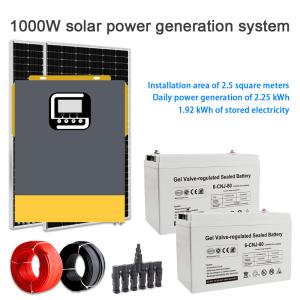 Buy cheap 1KW Off Grid Solar Energy System with Monocrystalline Silicon Solar Panel for Home Power Supply from wholesalers