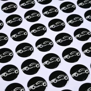 30mm Epoxy Sticker Printing Service Strong Adhesive Nameplate Custom