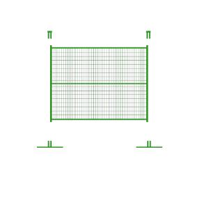 UV Treated Galvanized Temporary Construction Fence Round Square Feet
