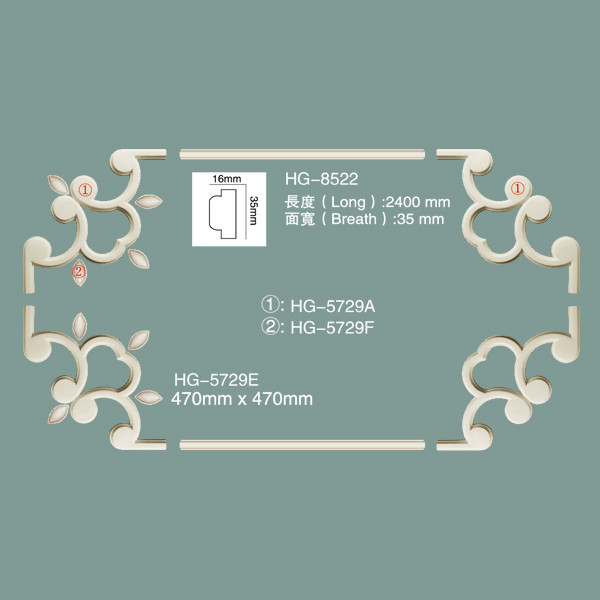 Buy cheap Decorative PU Wall Moulding HG-5729 from wholesalers