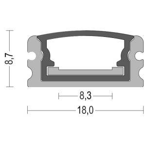 Buy cheap Sandblasting IP65 Waterproof LED Profile Channel T5 6063 Alloy from wholesalers