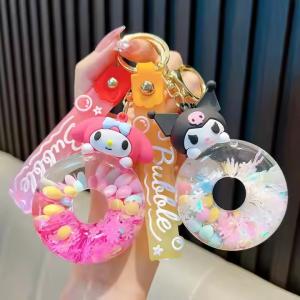Buy cheap Donut Liquid Quicksand Keychain Kuromi Melody Kitty Cinnamoroll Kawaii from wholesalers