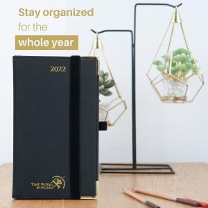 Buy cheap Black Leatherette Cover Small Academic Planner With Hourly Schedule from wholesalers