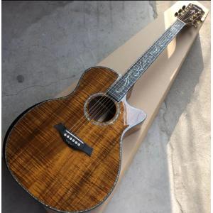 Buy cheap Custom All KOA Wood 40 Inch PS14 Type Cutaway Acoustic Guitar Abalone Tree of Life Ebony with Customized Logo on Headsto from wholesalers