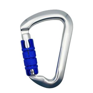 Buy cheap 30KN Customized Logo and Color D Shape Climbing Snap Hook with Triple Locking Mechanism from wholesalers