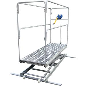 Buy cheap 1500mm Height Manual Scissor Lift Platform With Table Personal Home Using from wholesalers