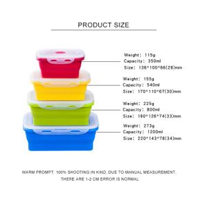 Buy cheap FDA approved Portable Mini Silicone Collapsible Lunch Box Food Storage Container from wholesalers