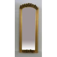 Buy cheap golden wood dressing mirror,Europe style Palace standing mirror product