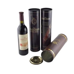 Buy cheap Matt Black Cardboard Wine Tube Multiusage Luxury Rigid ODM Available from wholesalers