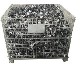 Buy cheap Movable 2 Tons 0.51M3 Folding Wire Mesh Container from wholesalers